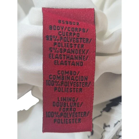 NWT JS Collection Black White Paneled Floral Bodycon Mini Dress Women's 10 E17.1 - Picture 9 of 12